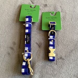 NWT Kate Spade Dog Collar & Leash Set